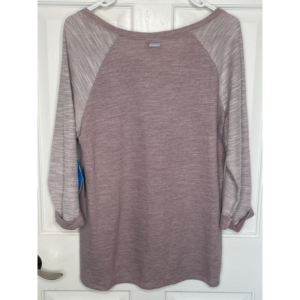 NWT Columbia Women's Textured Pullover Sz L Cotton Blend Athleisure Active - Picture 2 of 11